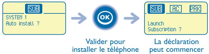 ALCATEL-LUCENT MOBILE 200 REFLEXES - Déclarer le téléphone sur un système lors de la première mise en route - 1