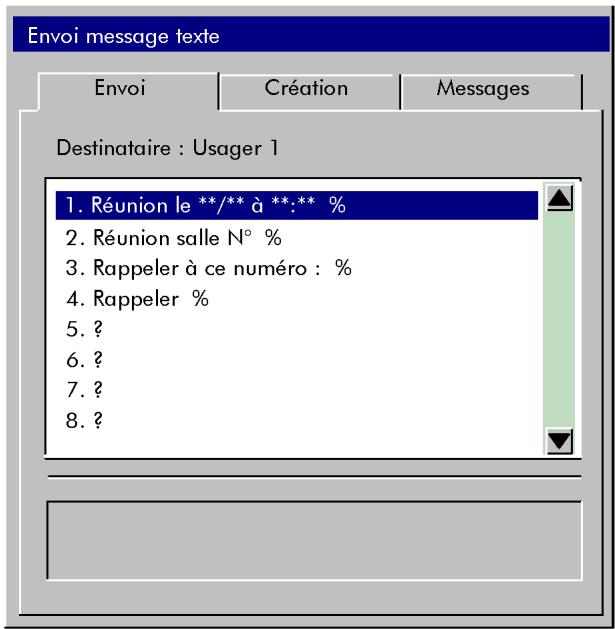 ALCATEL-LUCENT 4049 - Messages prédéfinis à compléter - 1