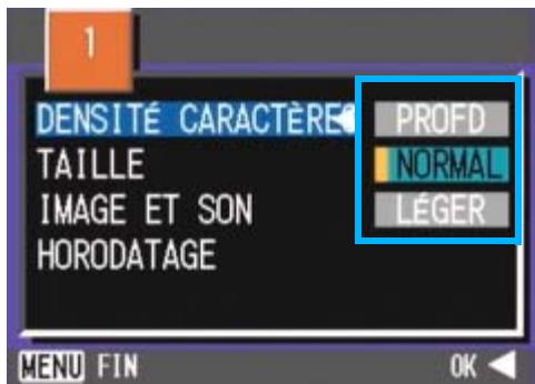 RICOH CAPILO RX - Appuyez sur la touche ▲▼ pour sélectionner le réglage du contraste souhaité. - 1