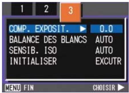 RICOH CAPILO RX - Menu Prise de vue (Lorsque l'appareil est en mode Prise de vue) - 3