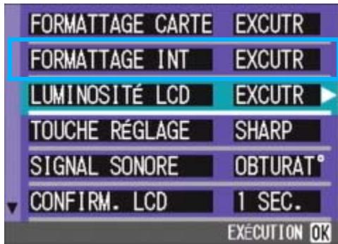 RICOH CAPILO RX - Appuyez sur  pour sélectionner la [LUMINOSITÉ LCD]. - 1