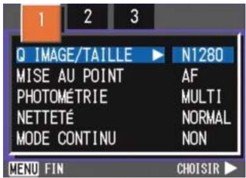 RICOH CAPILO RX - Utilisation du menu prise de vue (Sensibilité ISO) - 1