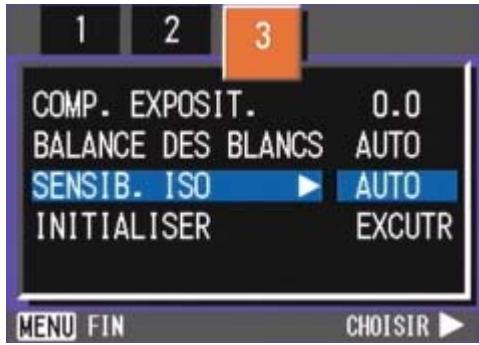 RICOH CAPILO RX - Utilisation du menu prise de vue (Sensibilité ISO) - 2