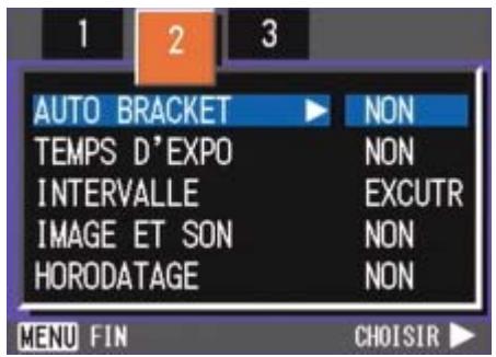 RICOH CAPILO RX - Menu Prise de vue (Lorsque l'appareil est en mode Prise de vue) - 2