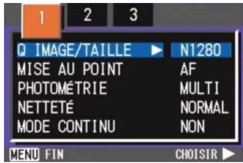 RICOH CAPILO RX - Retour aux réglages par défaut du Menu prise de vue (INITIALISER) - 1