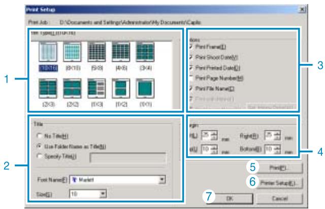 RICOH CAPILO RX - Utilisation de la boîte de dialogue [Print Setup] [Configuration d'impression] - 1