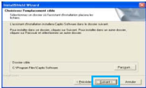 RICOH CAPILO RX - Confirmez l'emplacement où vous souhaitez installer le calculé et cliquez sur [Suvant]. - 1