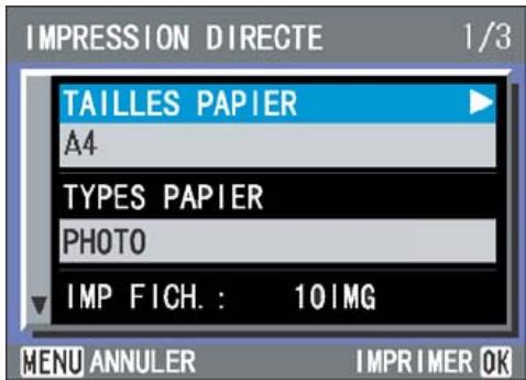 RICOH CAPILO RX - Appuyez sur les touche ▲▼ pour sélectionner une option, puis appuyez sur la touche ◆ pour afficher l'écran détaillé correspondant. - 1