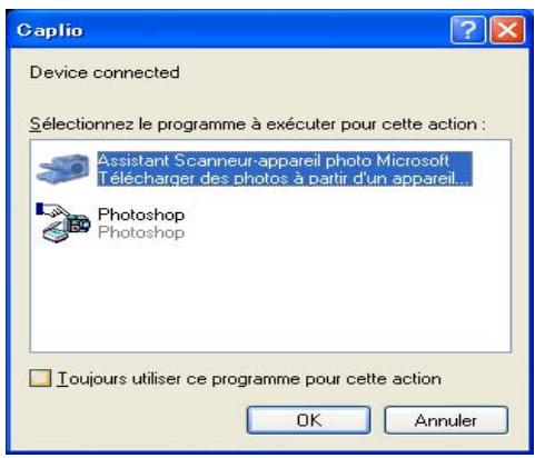 RICOH CAPILO RX - Sélectionnez [RICOH Gate La], cochez la case [Always use this program for this action] [Toujours utiliser ce programme pour cette action] puis cliquez sur [OK]. - 1