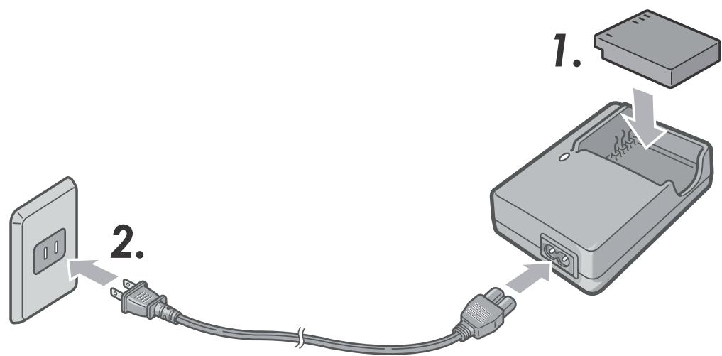 RICOH GR DIGITAL - Raccordez le chargeur de batterie au secteur. - 1