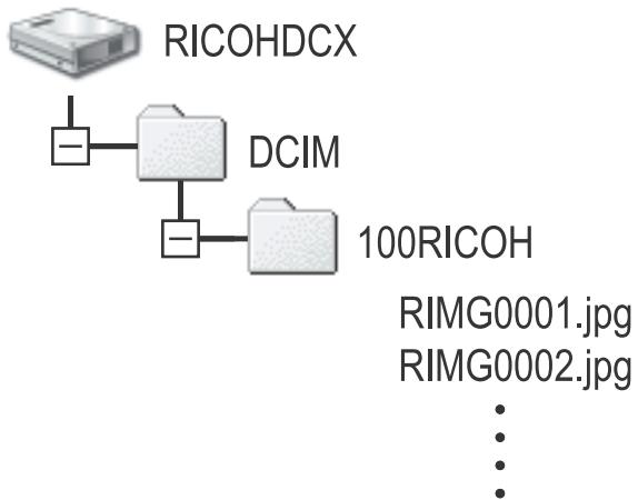 RICOH GR DIGITAL - Pour transférer des images en Mode mémoire de masse, procédez de la manière suivante : - 2