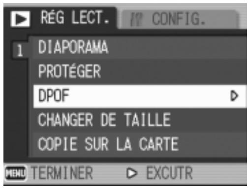 RICOH GR DIGITAL - Paramétrage au format DPOF de l'image fixe affichée - 1