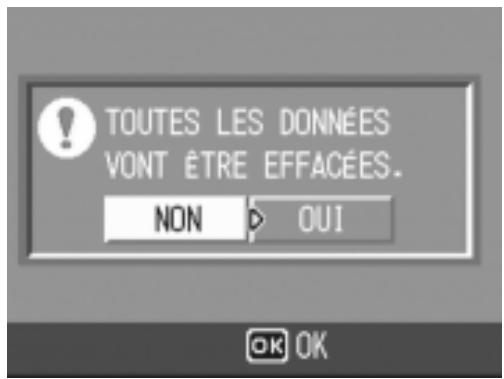 RICOH GR DIGITAL - Appuyez sur les touches «▶ pour sélectionnner [OUI] puis appuyez sur la touche MENU/OK. - 2