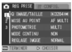RICOH GR DIGITAL - Menu des réglages de prise de vue - 1