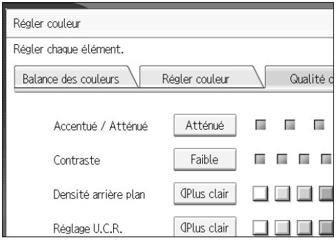 RICOH MP C4500 COPY DOCUMENT SERVER REFERENCE - Réglez en appuyant sur [Faible] ou sur [Elevé]. - 1