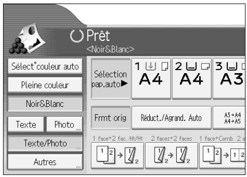 RICOH MP C4500 COPY DOCUMENT SERVER REFERENCE - Sélectionnez le type de couleur. - 1