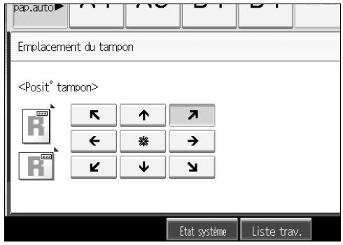 RICOH MP C4500 COPY DOCUMENT SERVER REFERENCE - Modification de la position du tampon utiliseur - 1