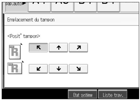 RICOH MP C4500 COPY DOCUMENT SERVER REFERENCE - Sélectionnez la position désirée du tampon date, puis appuyez sur [OK]. - 1