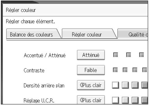 RICOH MP C4500 COPY DOCUMENT SERVER REFERENCE - Ajustement de l'accentuation/la douceur - 1