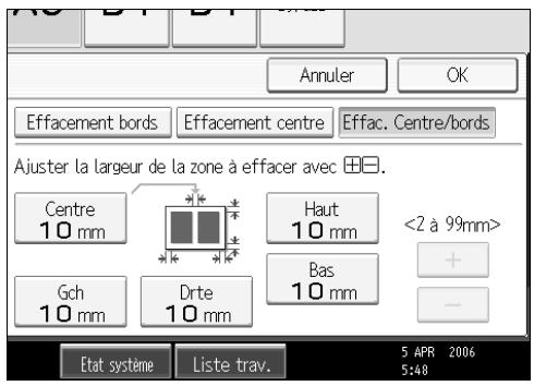 RICOH MP C4500 COPY DOCUMENT SERVER REFERENCE - Effacement de centre/bordure (largeur différente) - 2