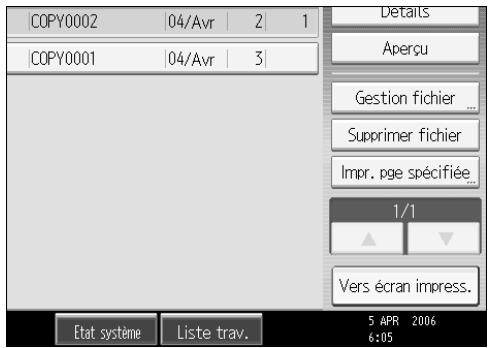 RICOH MP C4500 COPY DOCUMENT SERVER REFERENCE - Impression d'un document stocké - 1