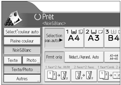 RICOH MP C4500 COPY DOCUMENT SERVER REFERENCE - Veillez à ce que Sélection pap.auto soit sélectionné. - 1