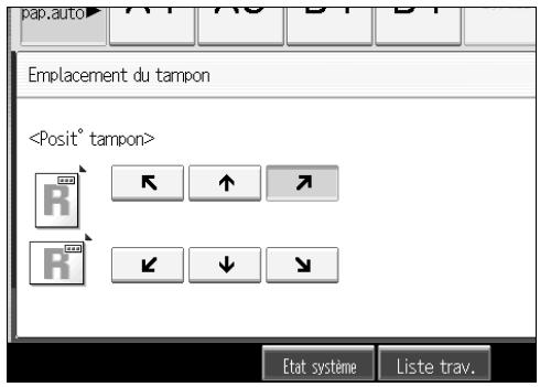 RICOH MP C4500 COPY DOCUMENT SERVER REFERENCE - Modification de la position du tampon - 1