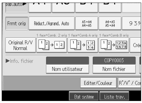 RICOH MP C4500 COPY DOCUMENT SERVER REFERENCE - Pour enregistrer ou changer un nom d'utilisateur (Lors de l'utilisation d'un nom d'utilisateur du carnet d'adresses) - 1