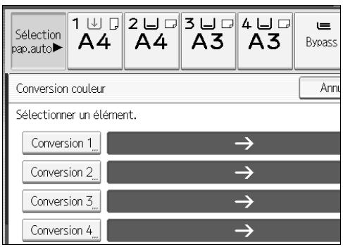 RICOH MP C4500 COPY DOCUMENT SERVER REFERENCE - Sélectionnez un élément de [Conversion 1] à [Conversion 4]. - 1