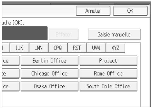 RICOH MP C4500 COPY DOCUMENT SERVER REFERENCE - Enregistrement ou modification d'un nom d'utilisateur (Lors de l'utilisation d'un nom d'utilisateur hors du carnet d'adresses) - 1
