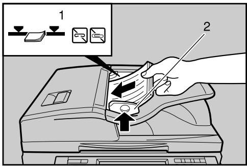 RICOH MP C4500 COPY DOCUMENT SERVER REFERENCE - Position des originaux dans le chargeur automatique de documents - 2