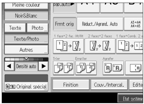 RICOH MP C4500 COPY DOCUMENT SERVER REFERENCE - Appuyez sur [Couv./Intercal.]. - 1