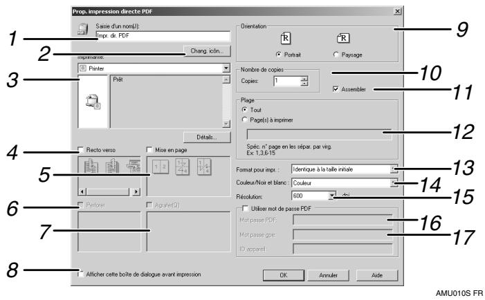 RICOH MP C4500 PRINTER REFERENCE - Propriétés d'Impression directe PDF - 1