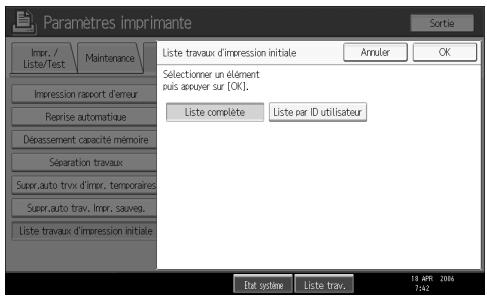 RICOH MP C4500 PRINTER REFERENCE - Utilisation de la fonction Travail d'impression - 1