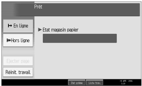 RICOH MP C4500 PRINTER REFERENCE - Exemple d'un écran simplifié - 1