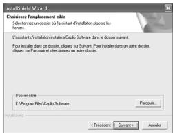 RICOH R8 - Confirmez l'emplacement de l'installation, puis cliquez sur [suivant]. - 1