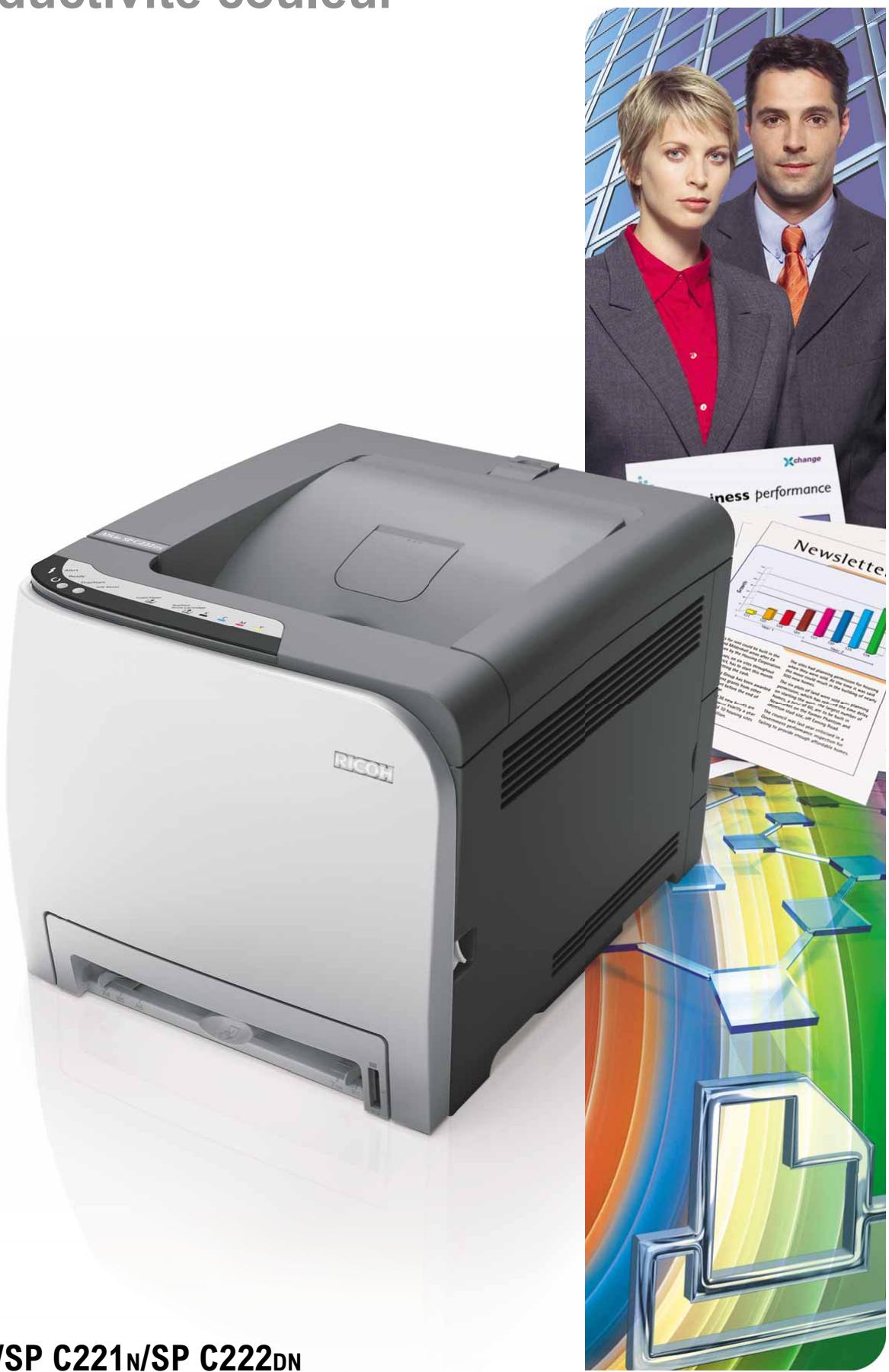RICOH AFICIO SP C222DN - Imprimantes compactes à forte productivité couleur - 1