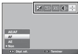 RICOH CX3 - Sélection des options du menu Prise de vue attribuées à la touche ADJ./OK - 1