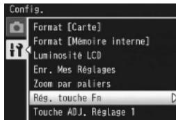 RICOH CX3 - Assignation d'un role à la touche Fn - 1