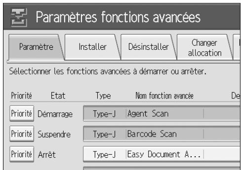RICOH VM CARD - Types de fonctions avancées - 1