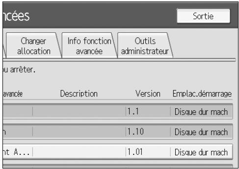 RICOH VM CARD - Appuyez sur [Outils Administrr.]. - 1