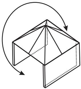 Geometric diagram of a 3D polyhedron with solid and dashed edges, no text or symbols present