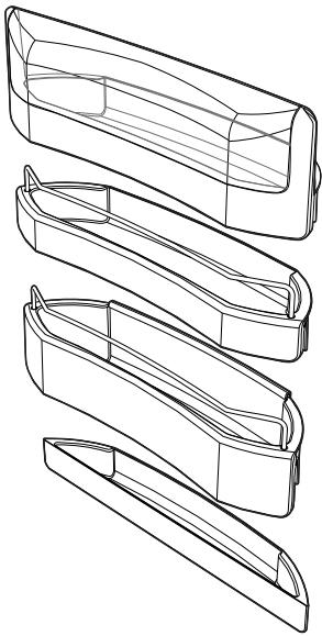 SMEG FAB30LP1 - Balconnets et récipients de la porte - 1