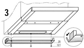 SMEG KSET6XE - Perçage du plan de support et montage de la hotte - 3