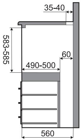 SMEG SF341GGX - Abmessungen des Gerätes (mm) - 6