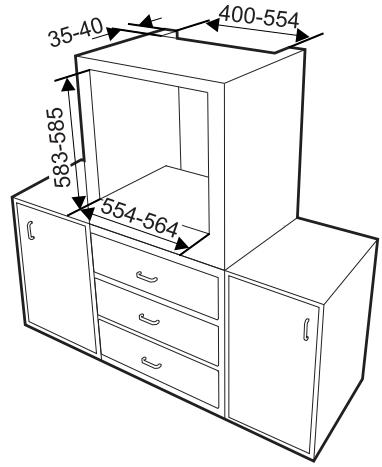 SMEG SF341GGX - Abmessungen des Gerätes (mm) - 5