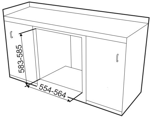 SMEG SF341GGXK - Abmessungen des Gerätes (mm) - 2