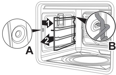 SMEG SF341GGXK - Ausbau der Halterahmen für Roste/ Fettpfannen - 1
