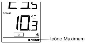 LA CROSSE TECHNOLOGY WS9160 - AFFICHAGE DES RELEVÉS MINIMUM ET MAXIMUM : - 2