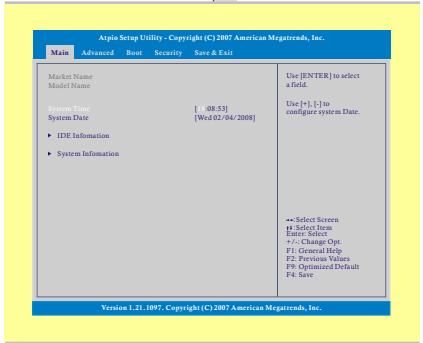 MSI WIND U100 - Menu Enregistrer et Quitter - 1
